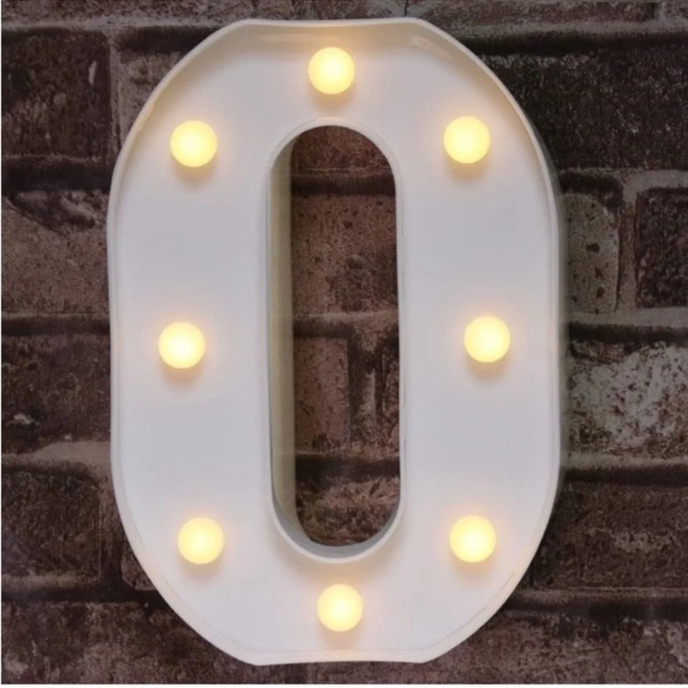 LED Marquee Letter Lights Sign, Light Up Alphabet Letter O for Decor